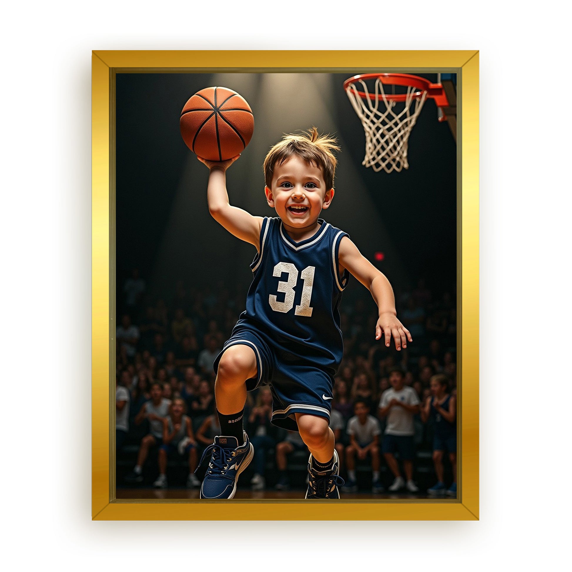 Save 33% When You Add A Frame To Your 10x08 'The Basketball Player' Canvas Now