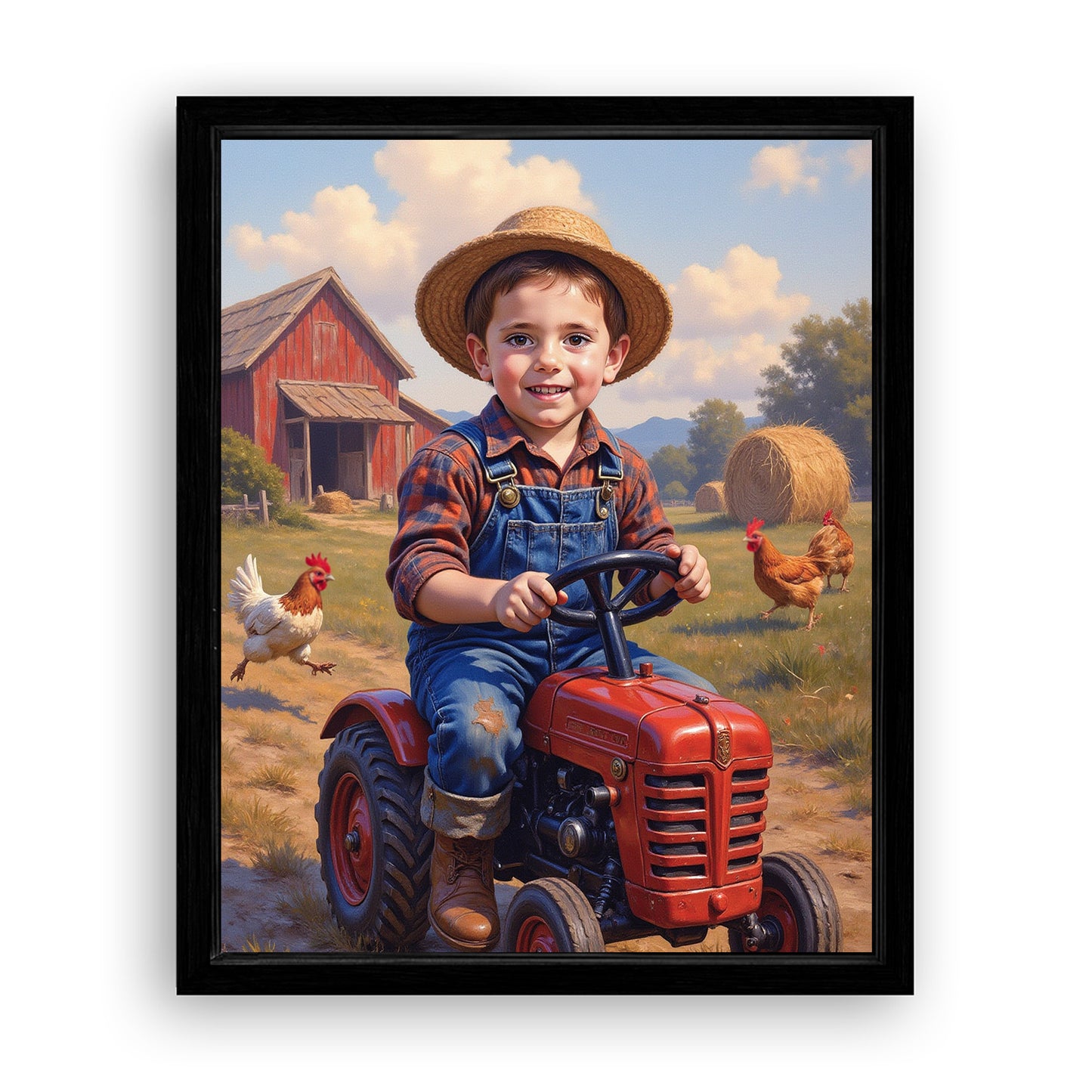 Save 33% When You Add A Frame To Your 16x20 'The Free Farmer' Canvas Now