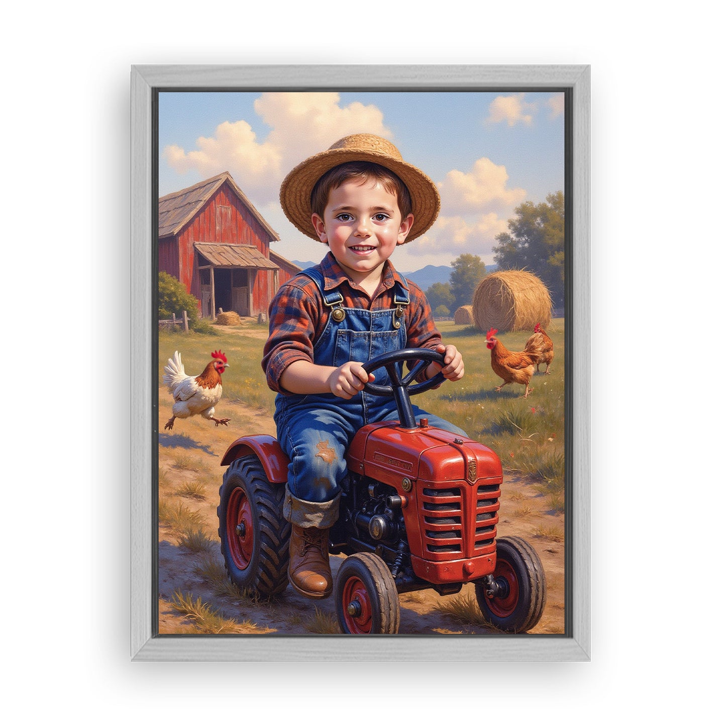 Save 33% When You Add A Frame To Your 18x24 'The Free Farmer' Canvas Now