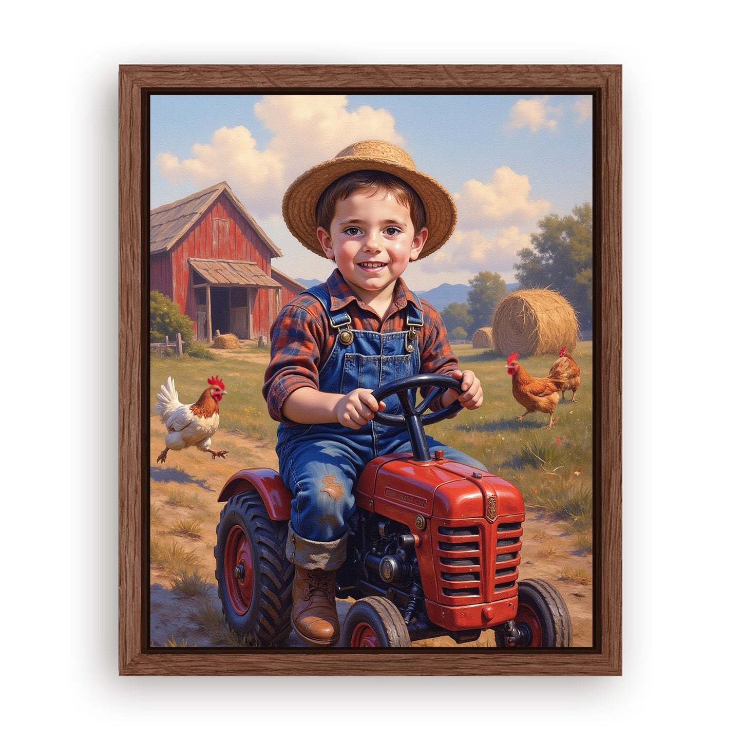 Save 33% When You Add A Frame To Your 10x08 'The Free Farmer' Canvas Now