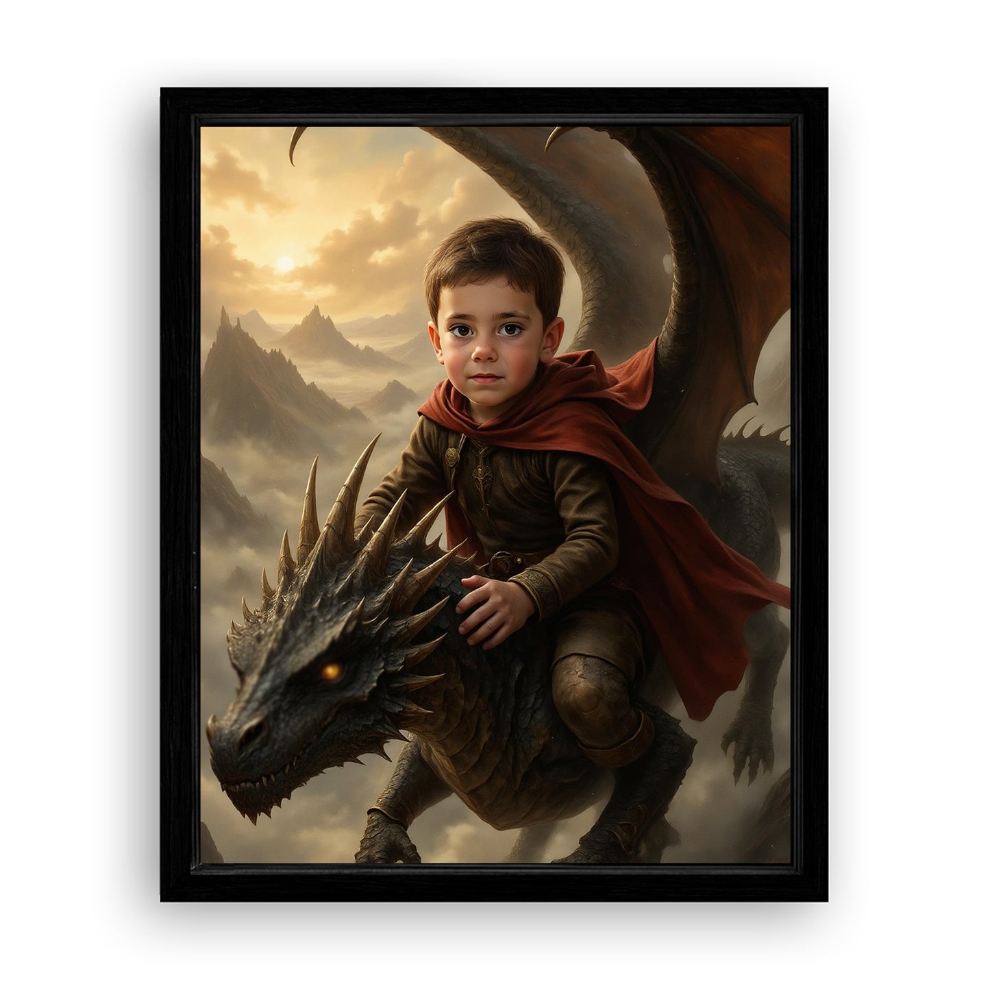 Save 33% When You Add A Frame To Your 16x20 'The Dragon Rider' Canvas Now