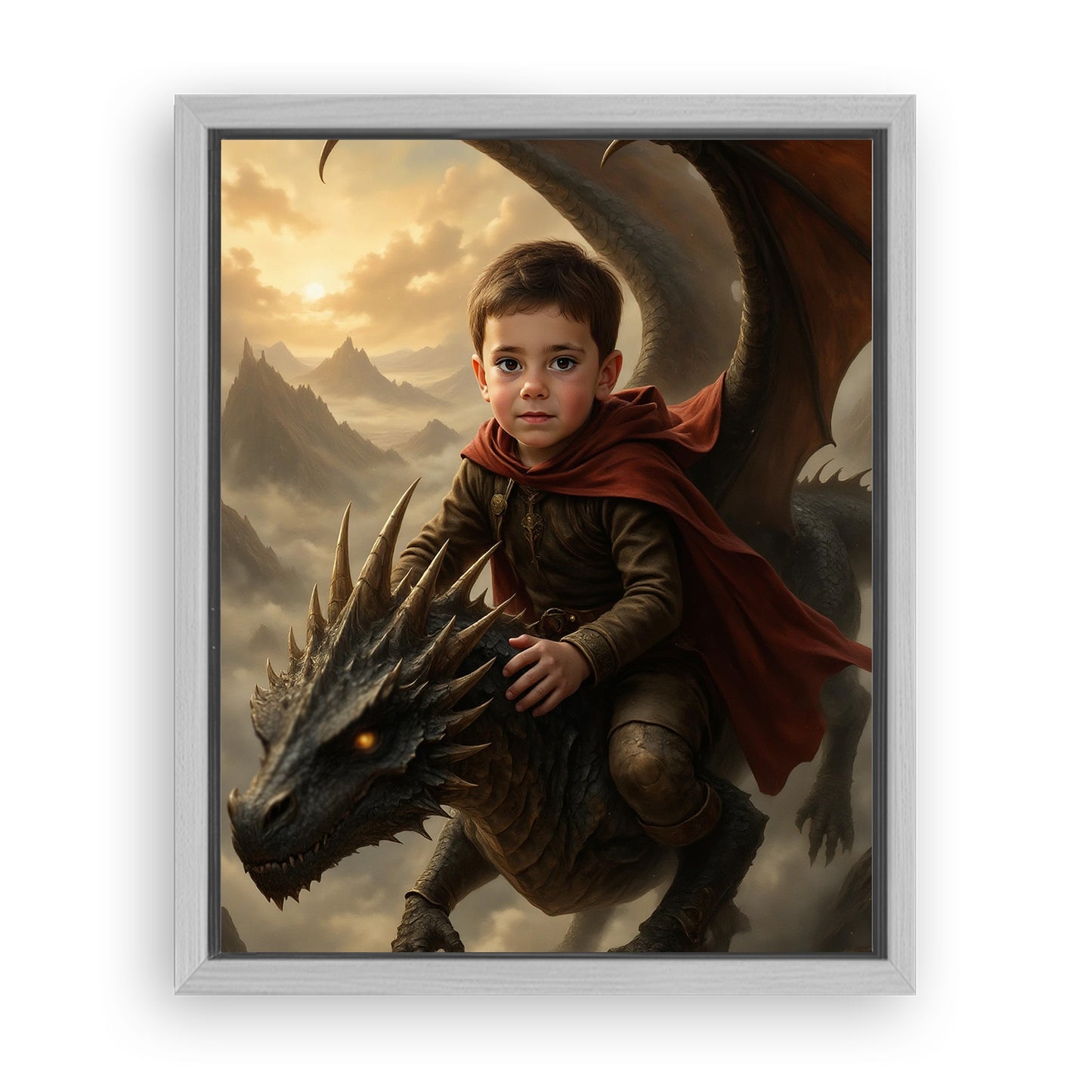 Save 33% When You Add A Frame To Your 10x08 'The Dragon Rider' Canvas Now