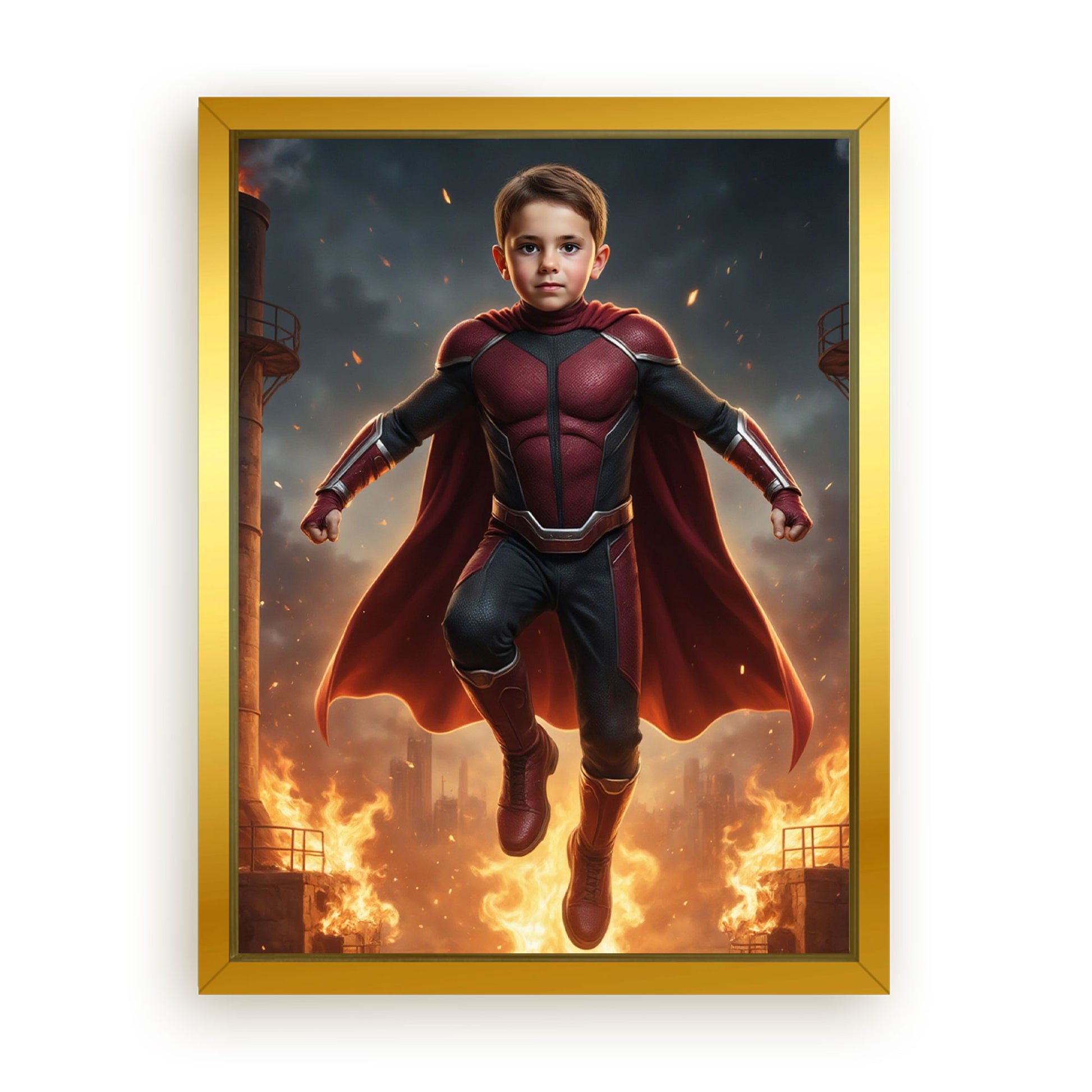 Save 33% When You Add A Frame To Your 18x24 'The Brave Flame' Canvas Now