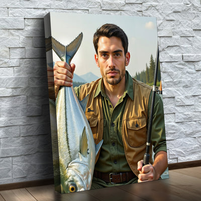 Le pêcheur au bord du lac