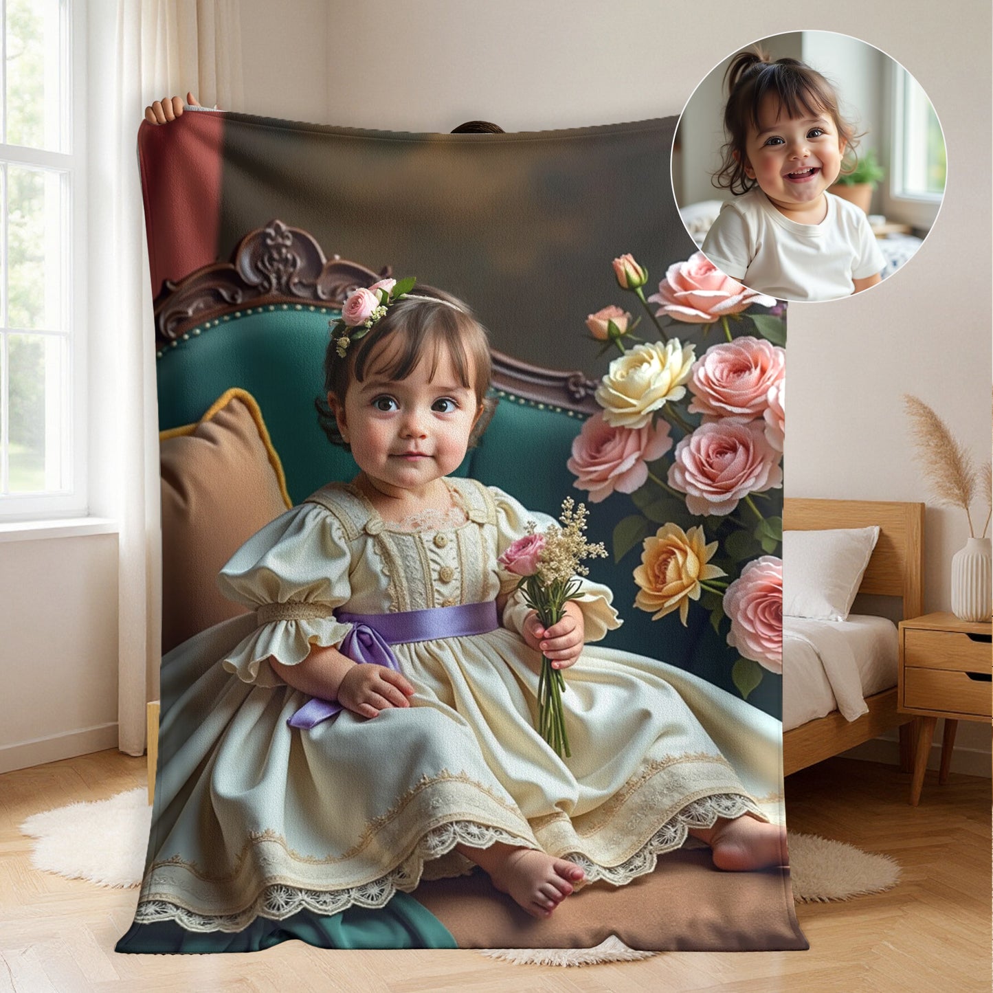 The Little Girl with Flowers