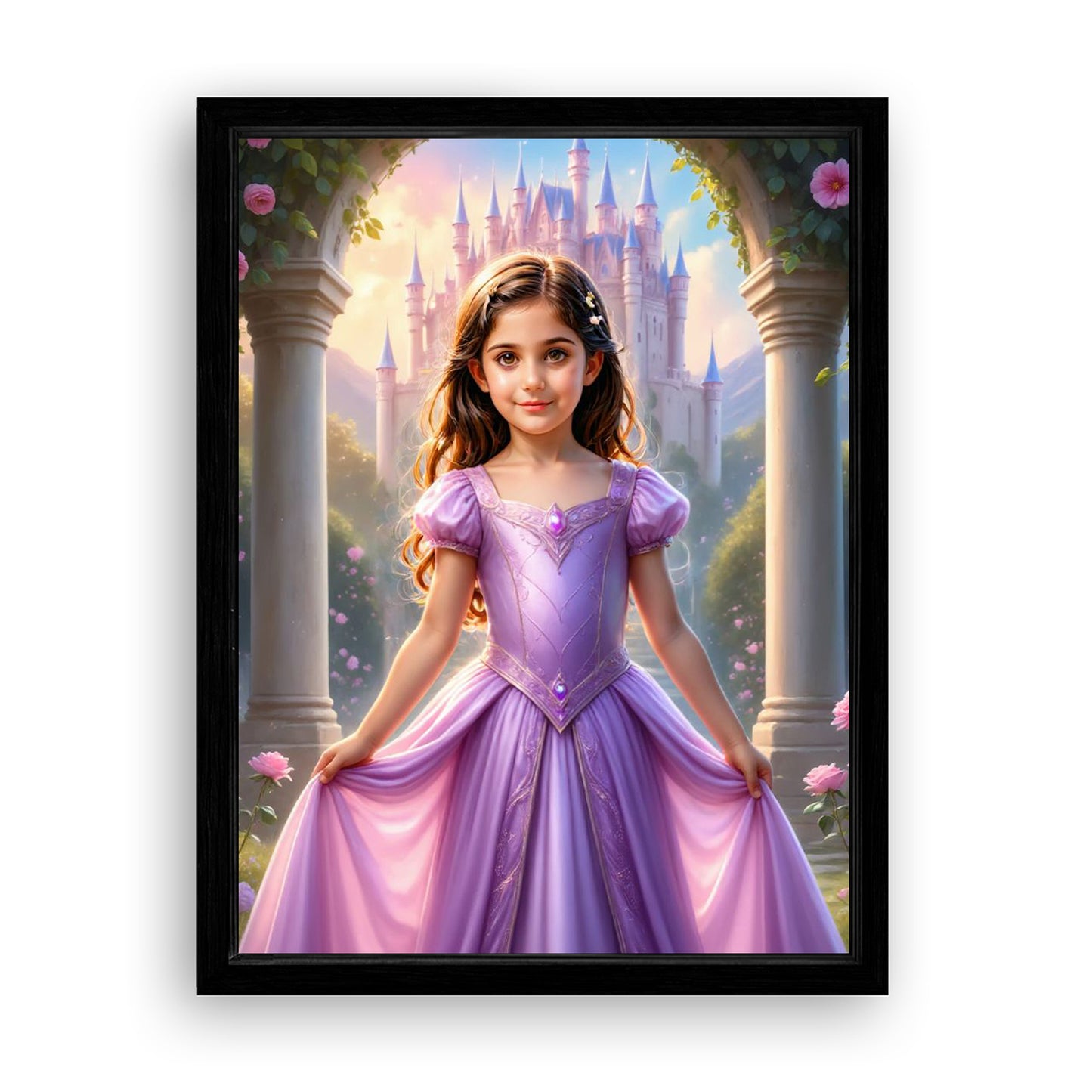 Save 33% When You Add A Frame To Your 18x24 'The Pink Princess’s Tower Retreat' Canvas Now
